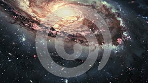 Spiral galaxy, illustration of Milky Way.