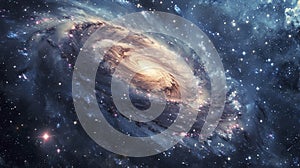 Spiral galaxy, illustration of Milky Way.