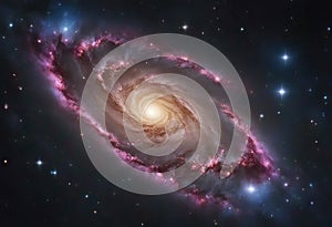 Spiral galaxy illustration of Milky Way Outer Space Solar System