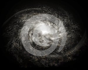 Spiral Galaxy isolated over black. Outer Space, Cosmi