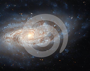 Spiral galaxy Ngc 2340 in outer space.