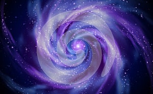 Spiral galaxy in outer space with starry. The universe stars, nebula. Vortex night starry sky, Cosmic Background. Vector