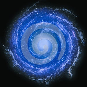 Spiral galaxy, simple colored digital drawing with many details, very high resolution