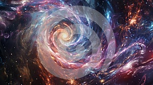 Spiral Galaxy With Stars in Background photo