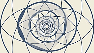 Spiral Geometric Mandala, Abstract Pattern Design, vector design Generative AI