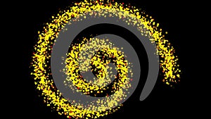 Spiral gold particles