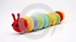 Spiral Group Crochet Caterpillar Toy - The Very Hungry Caterpy