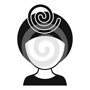 Spiral head pressure icon simple vector. Dizziness ill