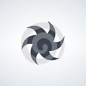 Spiral like and swirl motion twisting shape design element set. Stock vector illustration isolated on white background.