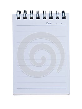 Spiral lined notebook