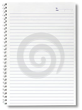 Spiral lined notebook