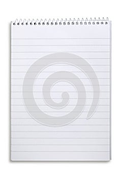 Spiral lined notebook