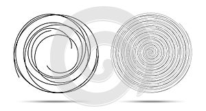 Spiral logo design elements. Vector illustration. Set of spirals.