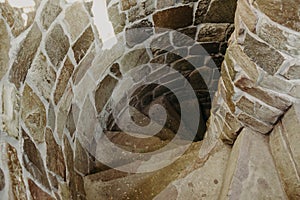 Spiral medieval staircase.