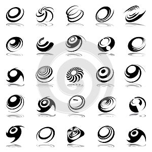 Spiral movement and rotation. Set 2.