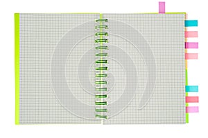 Spiral notebook isolated