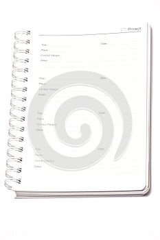 Spiral Notebook Isolated on a White Background