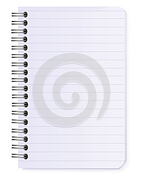 Spiral notebook with note paper