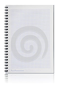 Spiral notebook with reflection