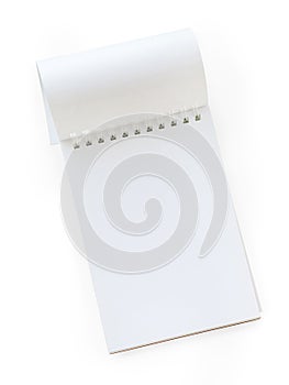 Spiral notepad isolated with clipping path