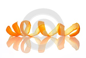 Spiral orange peel with reflection