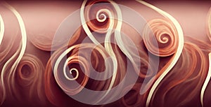 Spiral ornament abstract background steam twirl AI generated