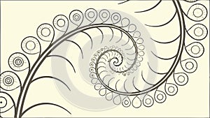 Spiral pattern abstract, geometric design, art element vector design Generative AI