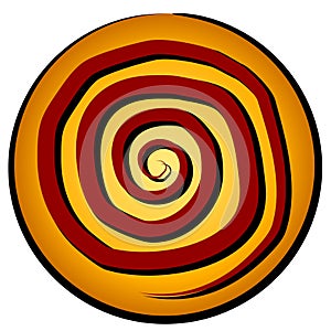 Spiral Pattern In Circle Icon