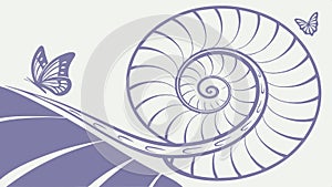 Spiral pattern with dots, abstract geometric texture vector design Generative AI