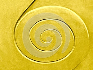 Spiral pattern , golden colored photo
