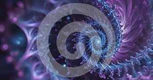 A spiral pattern with purple and blue colors.