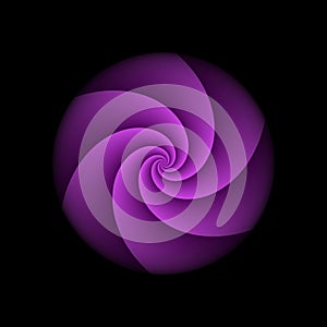 Spiral Pink Color Illustration On Black