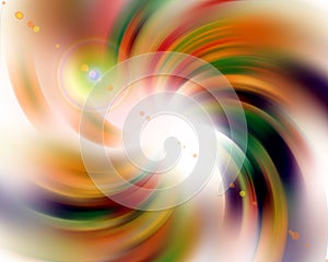 Spiral rainbow colors lights and sunrays, background