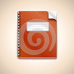 Spiral Ring Workbook with Leather Cover