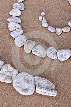 Spiral on sand