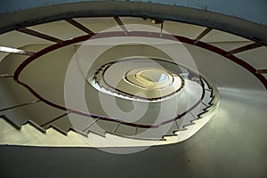 Spiral sataircase in building photo