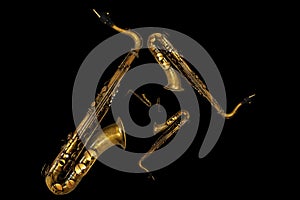 Spiral of saxophones