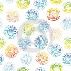 Spiral seamless background. Vector pattern with spirals. Vector template.