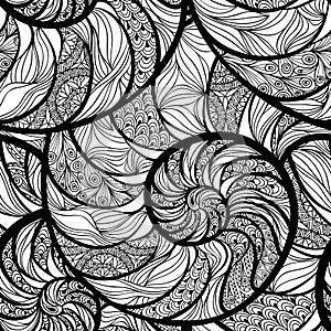 Spiral seamless swirl pattern Wave ocean seashell background