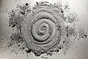 Spiral shape made of ash photo