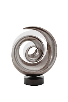 Espiral Rostro escultura aislado sobre fondo blanco 