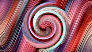 Spiral shape rainbow colors seamless loop animation background. 4K  dynamic animated endless hypnotic motion of curved lines.