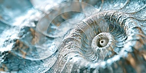 A spiral shaped object with a shiny surface