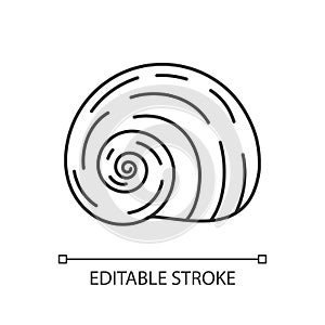 Spiral shell pixel perfect linear icon