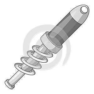 Spiral shock absorber icon monochrome