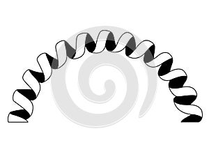 Spiral spring. Graphic vector illustration