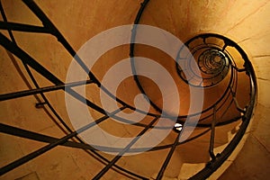 Spiral stair inside Arc De Triomphe