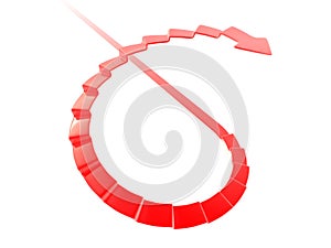 Spiral stair shaped arrow photo