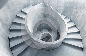 A Spiral Staircase in Black and White