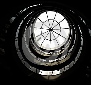 Spiral staircase bottom view